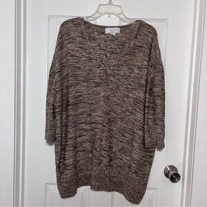 United States Sweaters Plus V-Neck in Earthy Tones